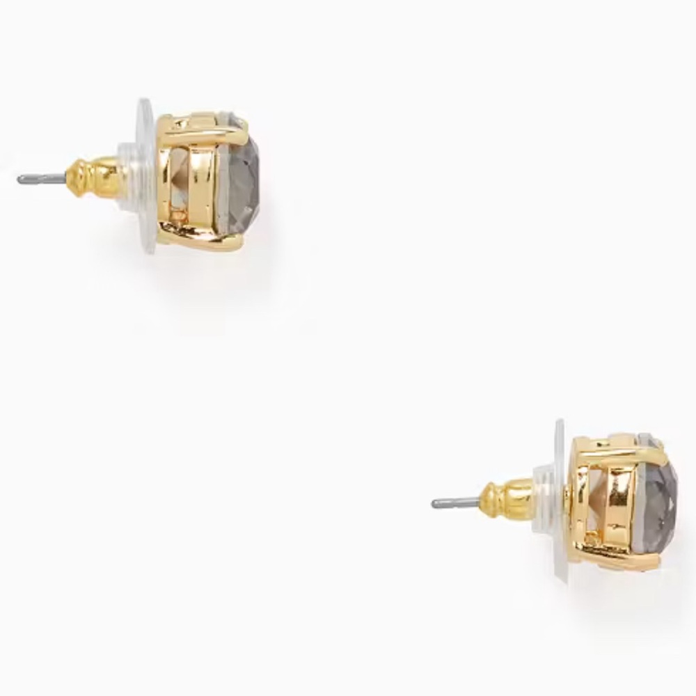 NEW Kate Spade Gum Drop Earring Studs Black and Gold - Picture 3 of 6